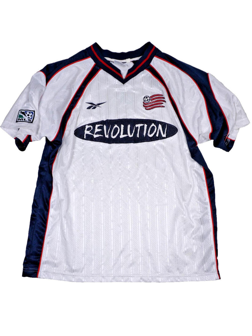 Vintage Reebok New England Revolution Soccer Jersey Medium Home White 1998/99